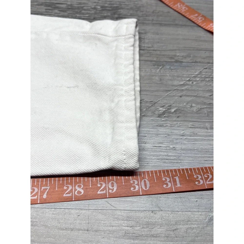 Vintage GAP Womens White Jeans Made In USA 80s 90s Denim Tapered Leg Size 31sx30